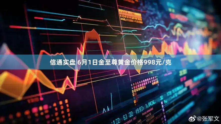 信通实盘 6月1日金至尊黄金价格998元/克